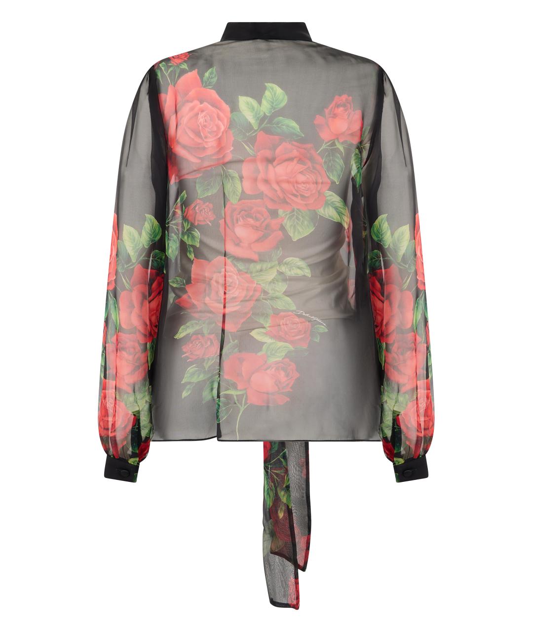 DOLCE&GABBANA Черная шелковая блузы, фото 2