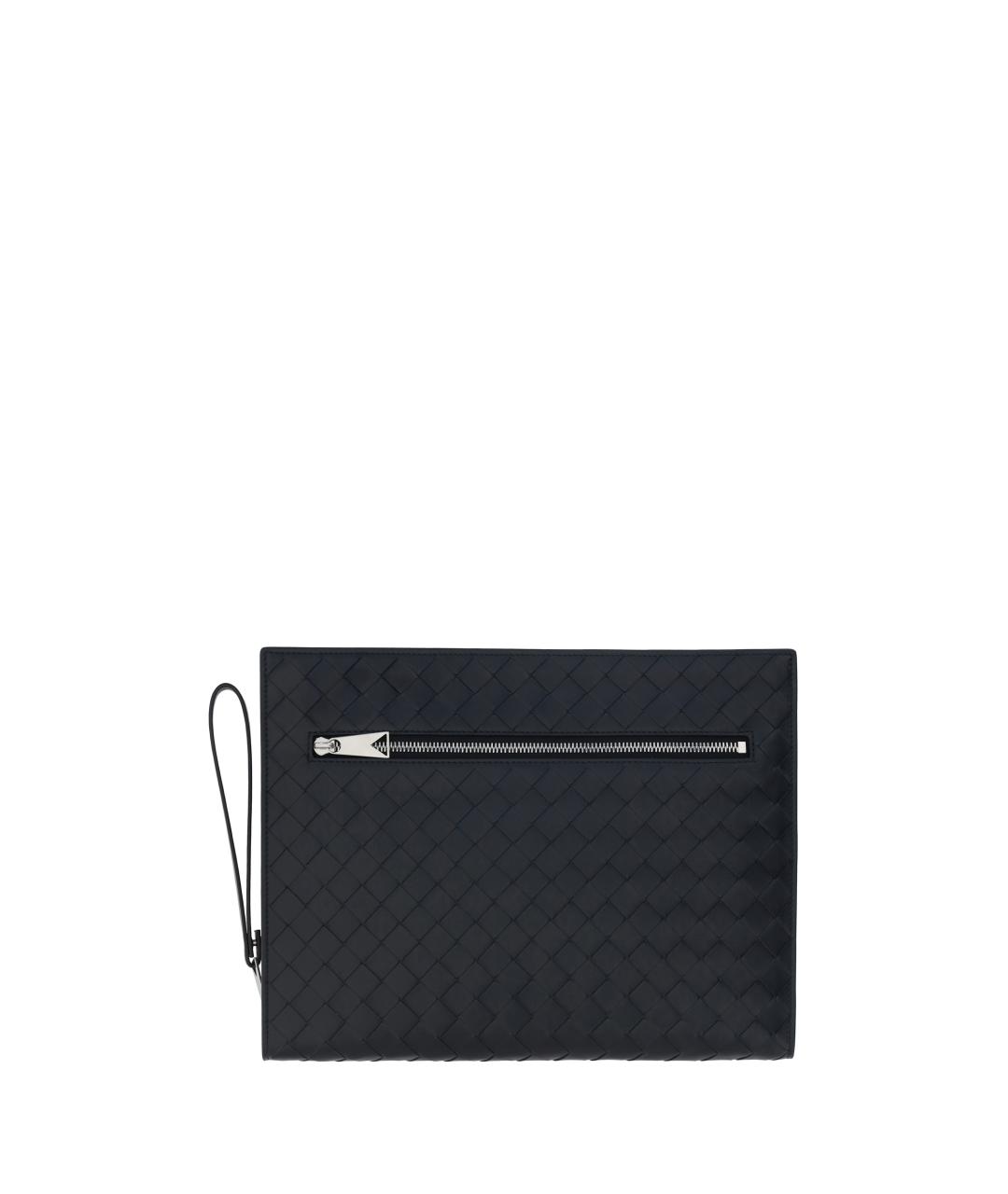 BOTTEGA VENETA Черная кожаная папка для документов, фото 3