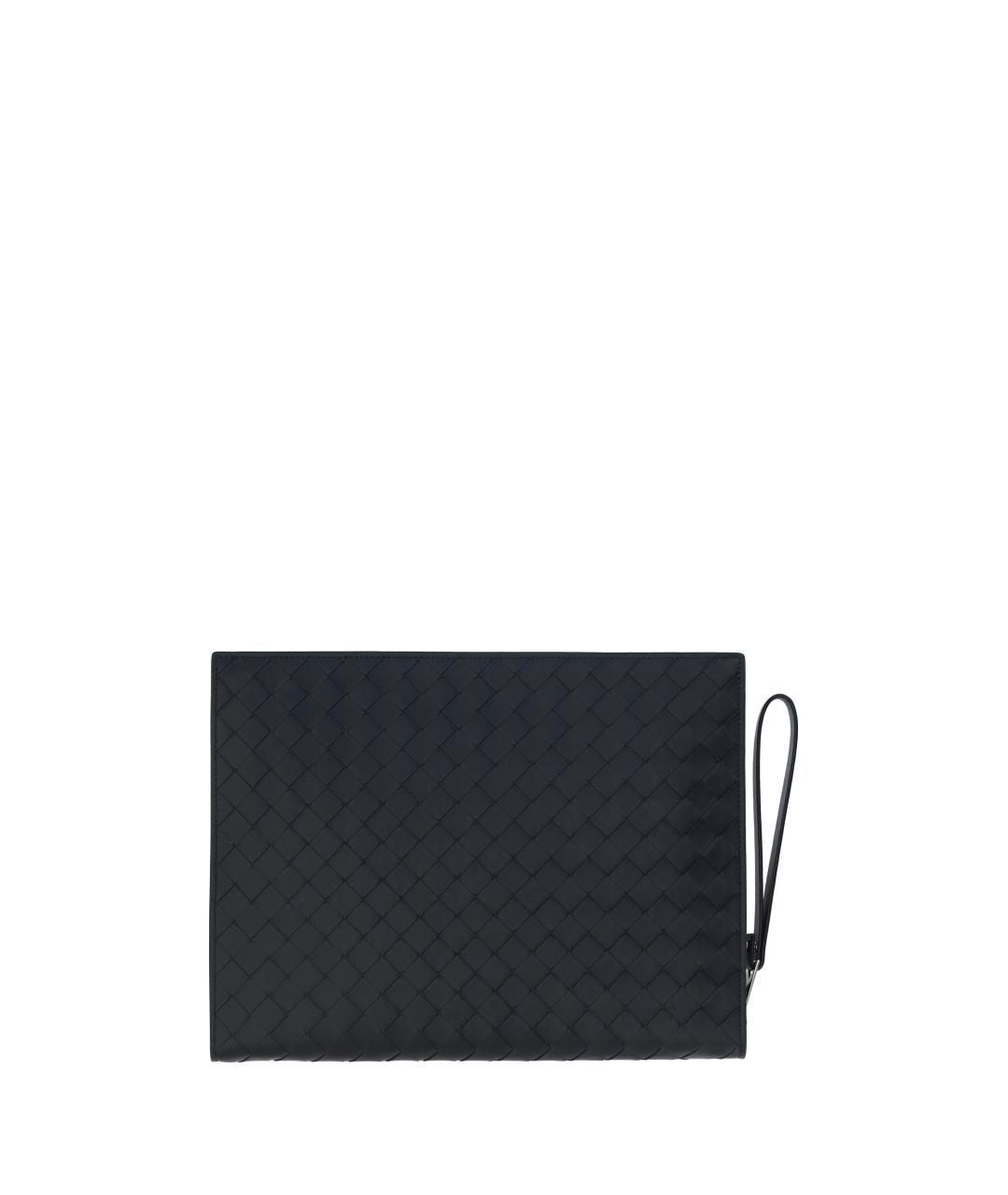 BOTTEGA VENETA Черная кожаная папка для документов, фото 2