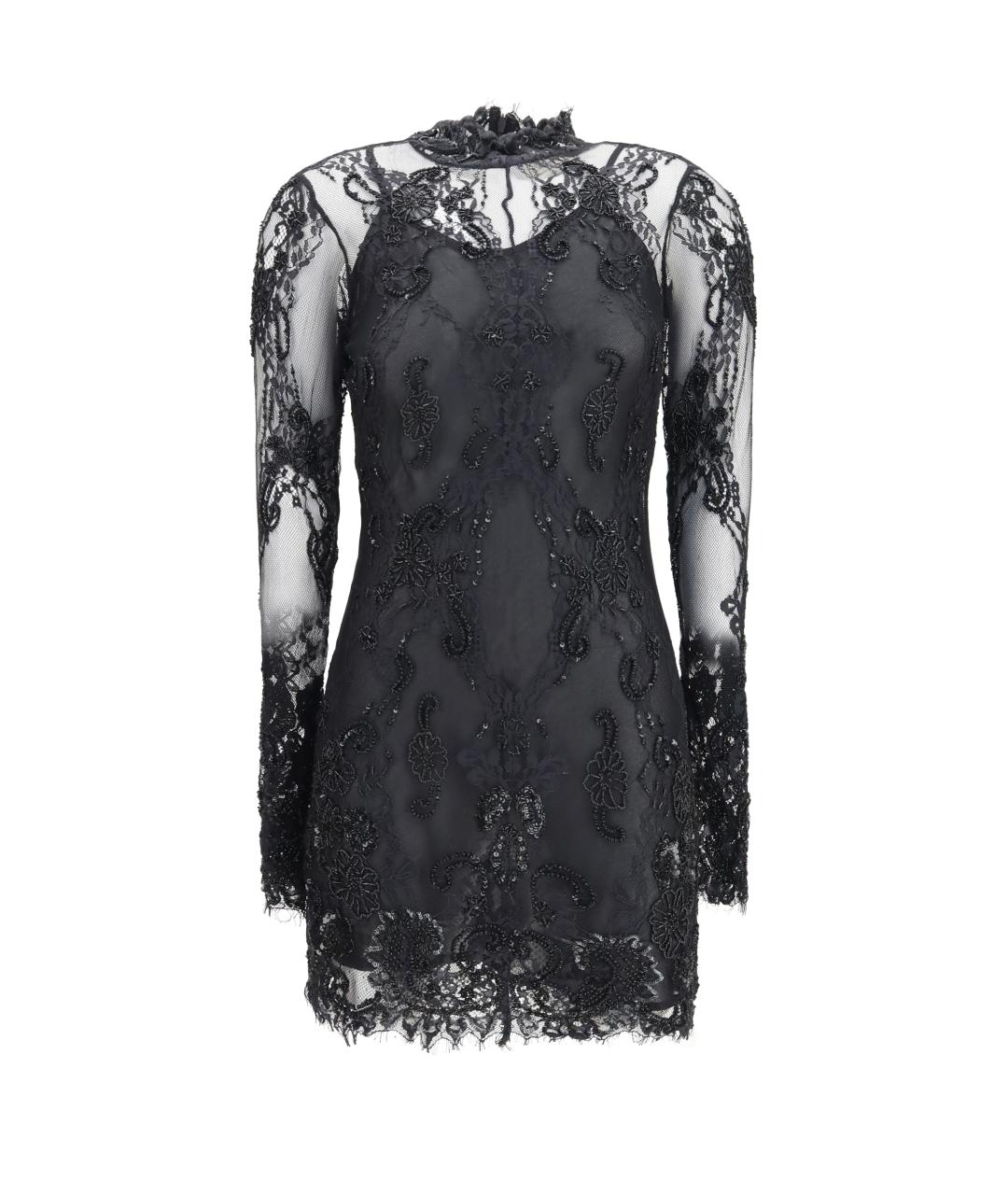 BLUMARINE Черное полиамидовое коктейльное платье, фото 1