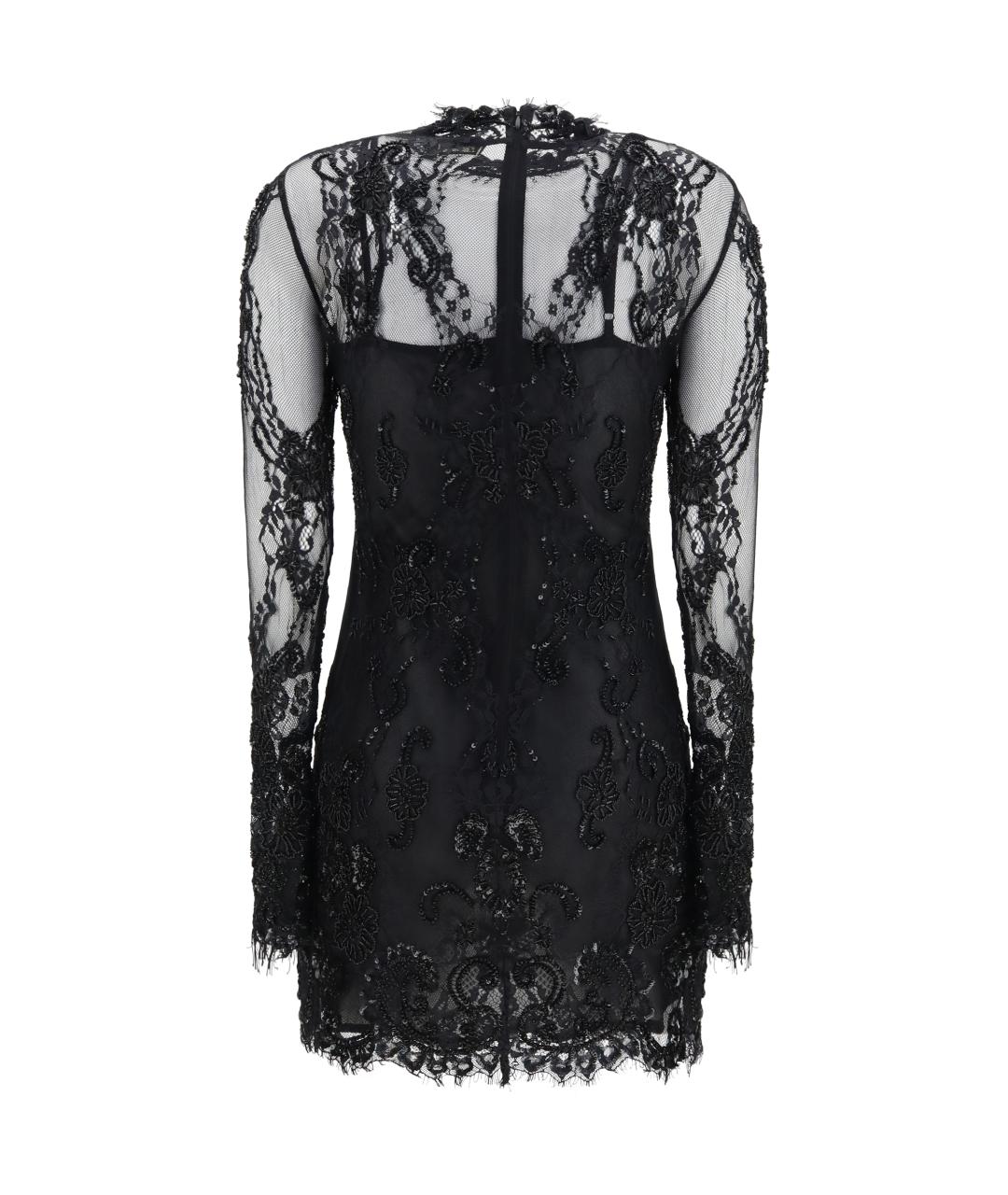 BLUMARINE Черное полиамидовое коктейльное платье, фото 2