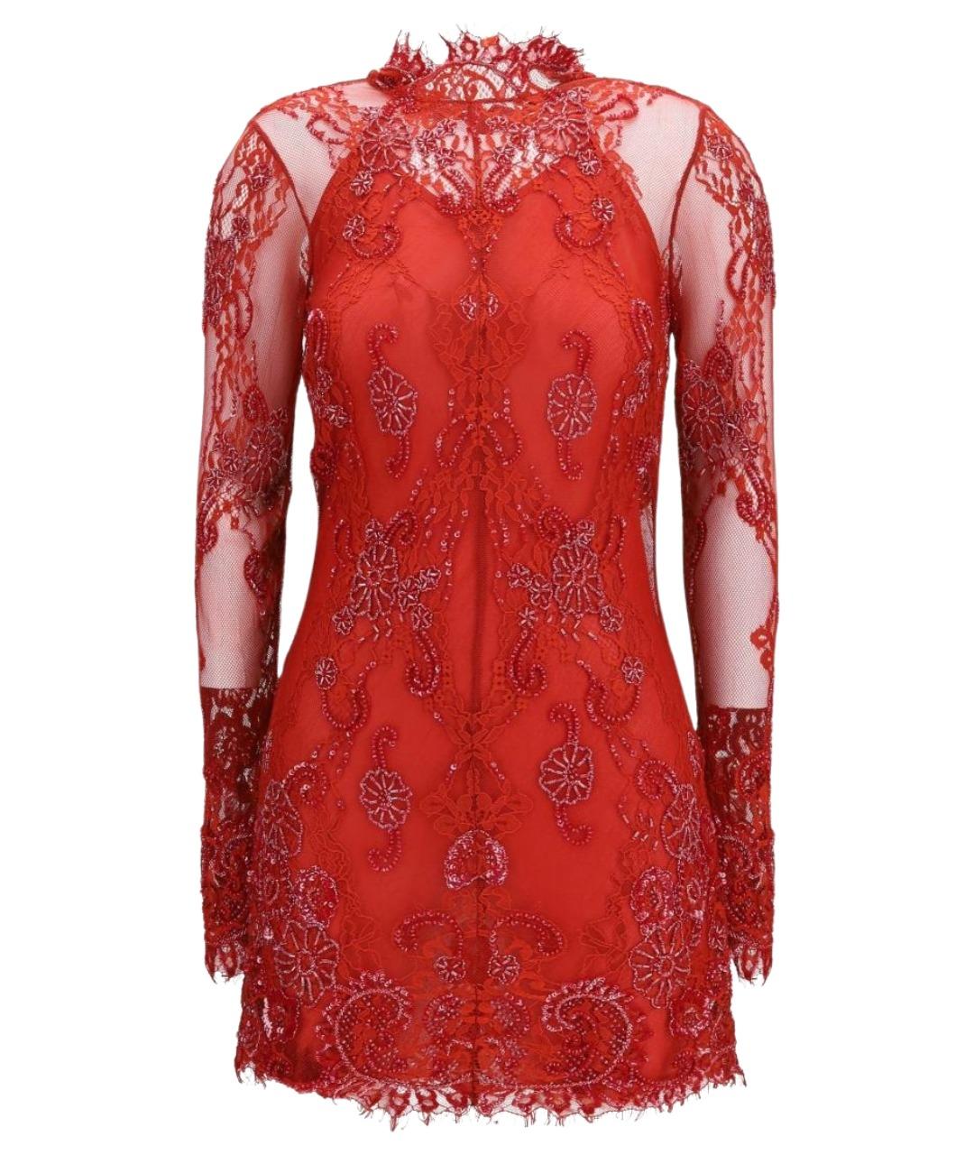BLUMARINE Красное полиамидовое коктейльное платье, фото 1