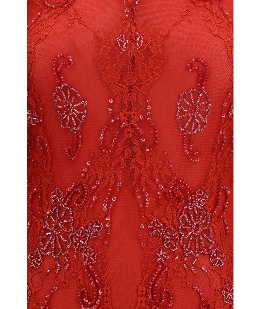 BLUMARINE Красное полиамидовое коктейльное платье, фото 3