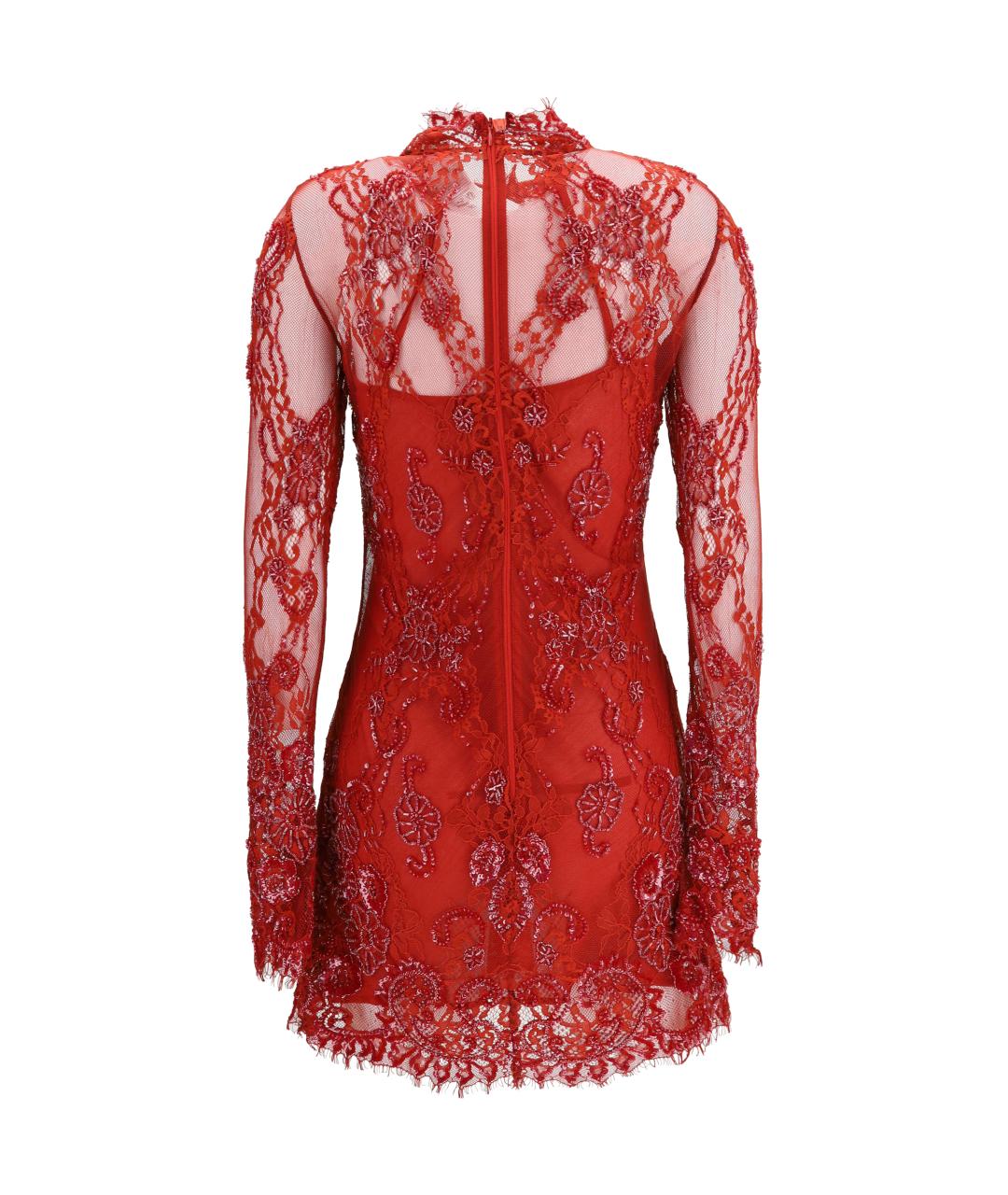 BLUMARINE Красное полиамидовое коктейльное платье, фото 2