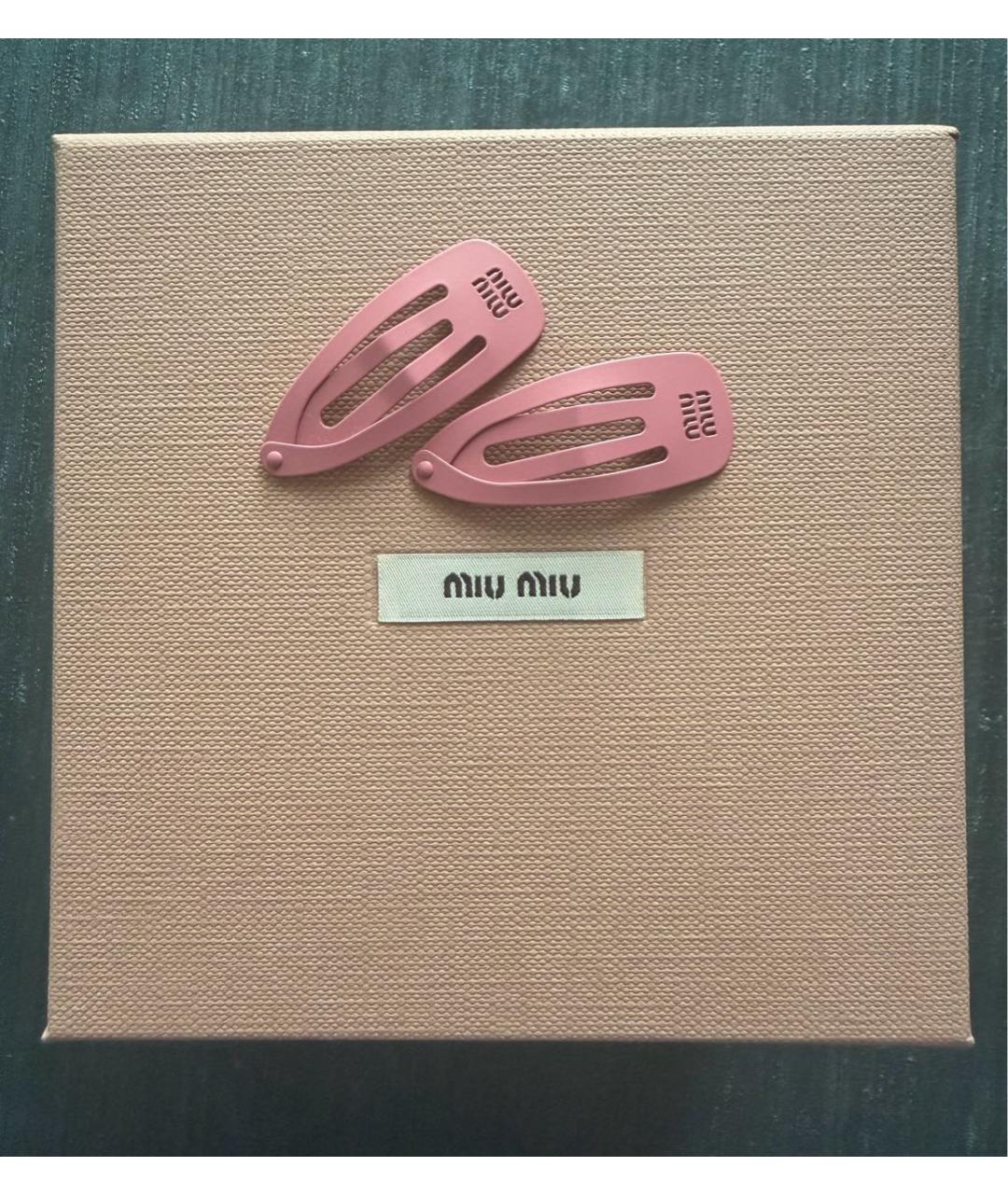 MIU MIU Розовая заколка, фото 2