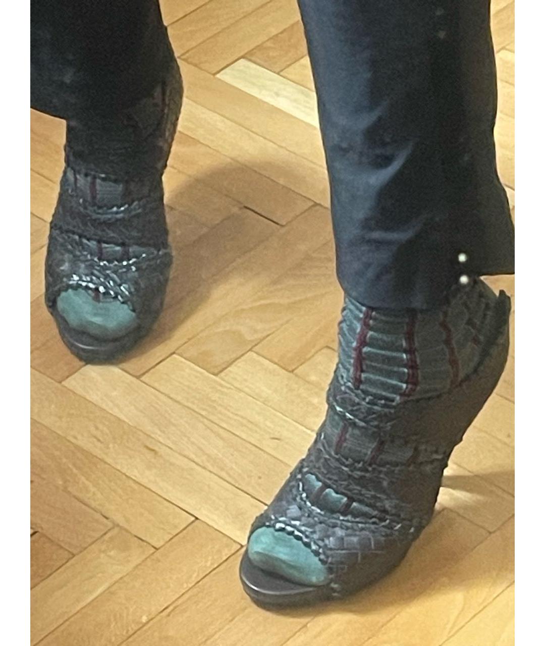 BOTTEGA VENETA Бордовые кожаные туфли, фото 3