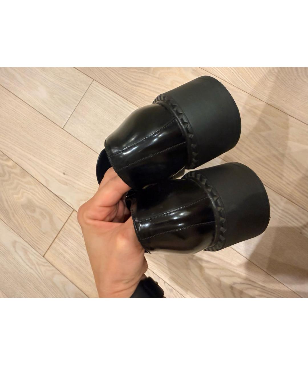 PRADA Черные кожаные лоферы, фото 5