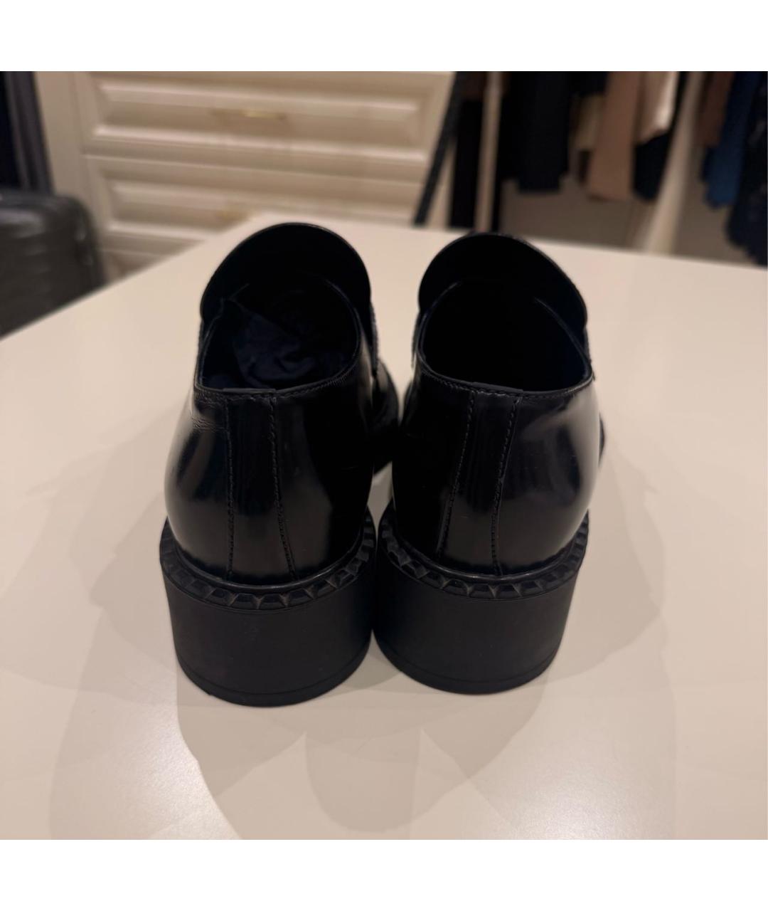 PRADA Черные кожаные лоферы, фото 3