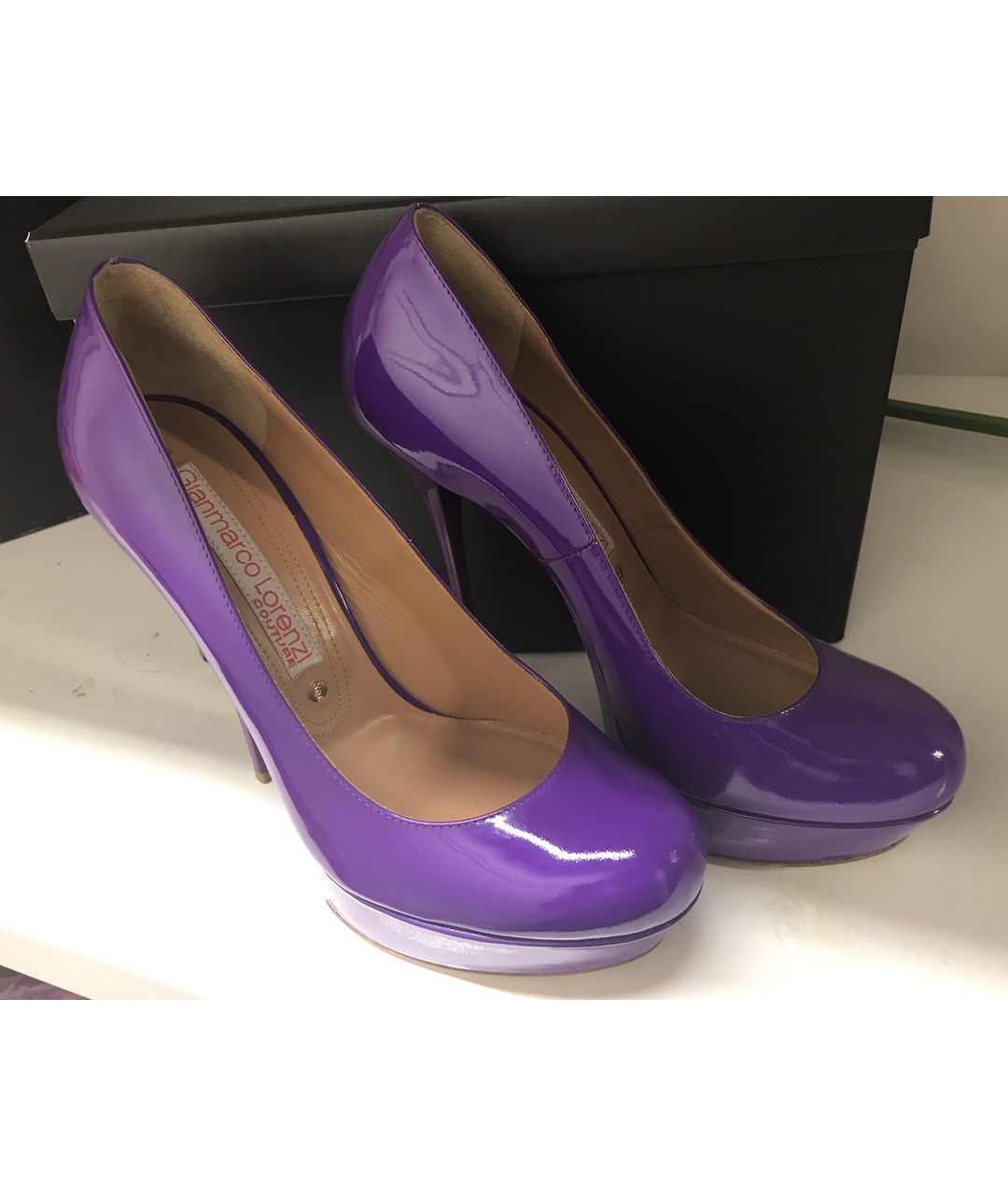 GIAN MARCO LORENZI Фиолетовые туфли из лакированной кожи, фото 6
