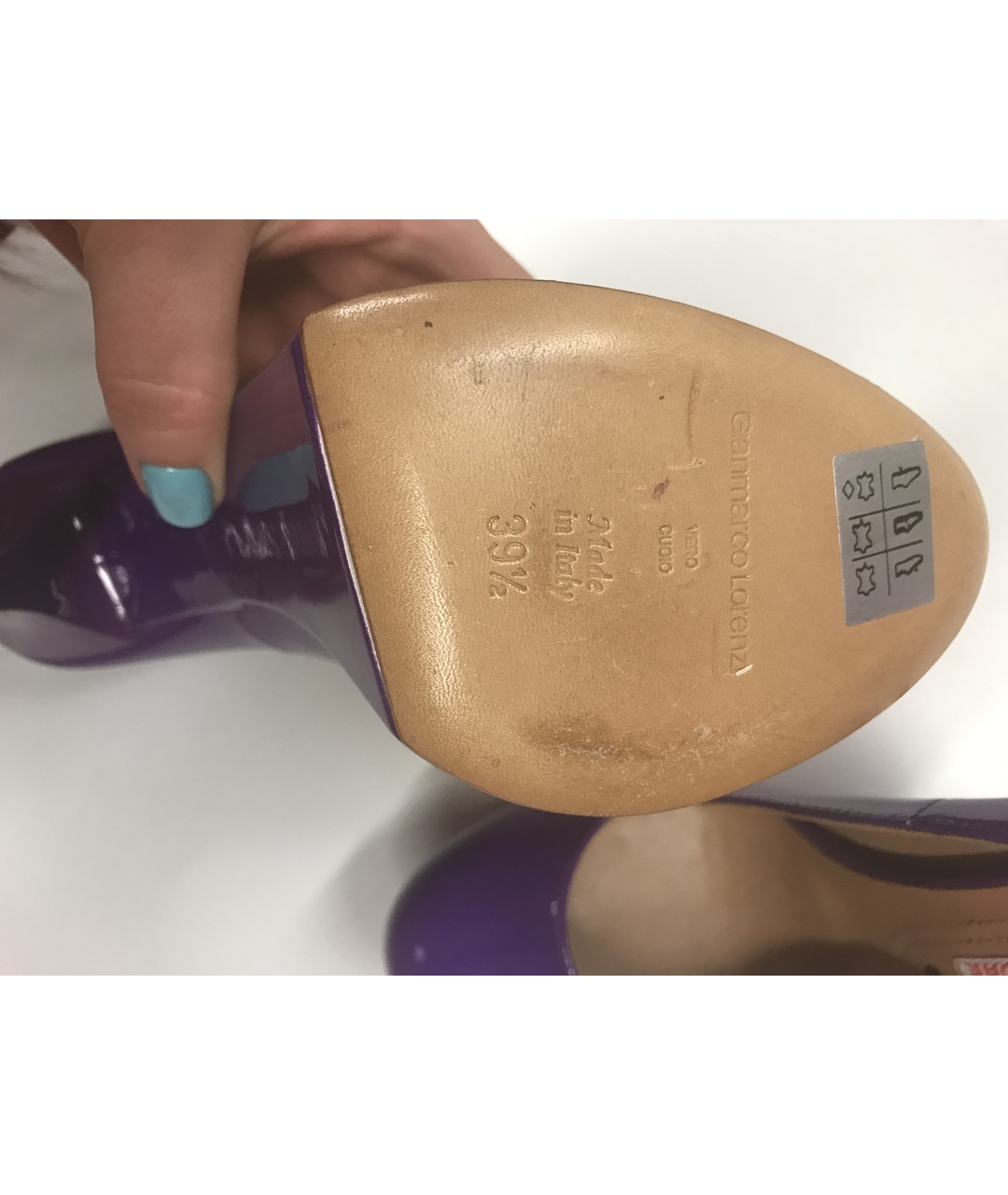 GIAN MARCO LORENZI Фиолетовые туфли из лакированной кожи, фото 4