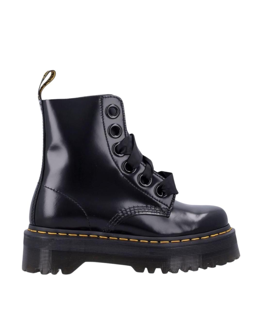 DR. MARTENS Черные кожаные ботинки, фото 1