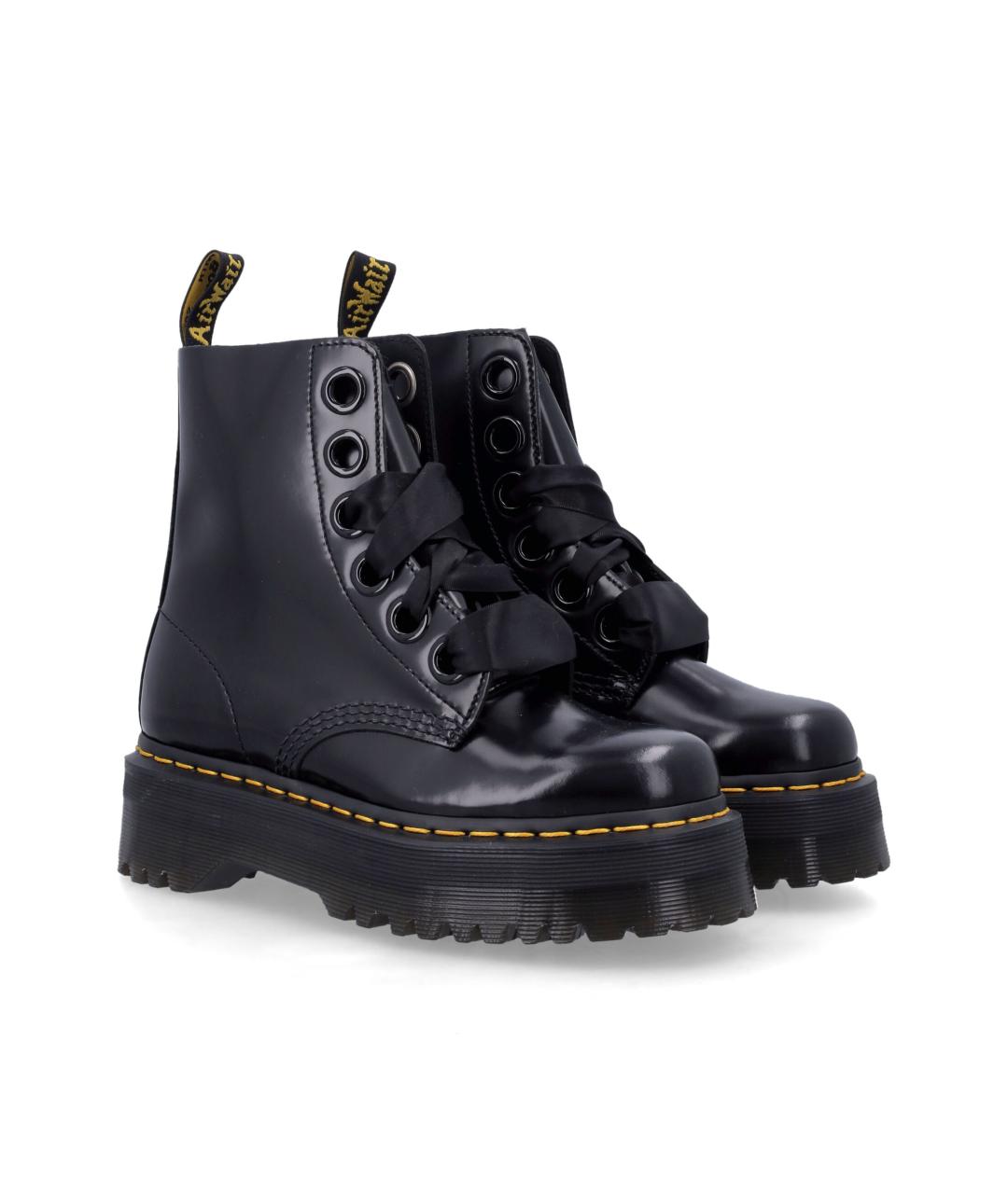DR. MARTENS Черные кожаные ботинки, фото 2