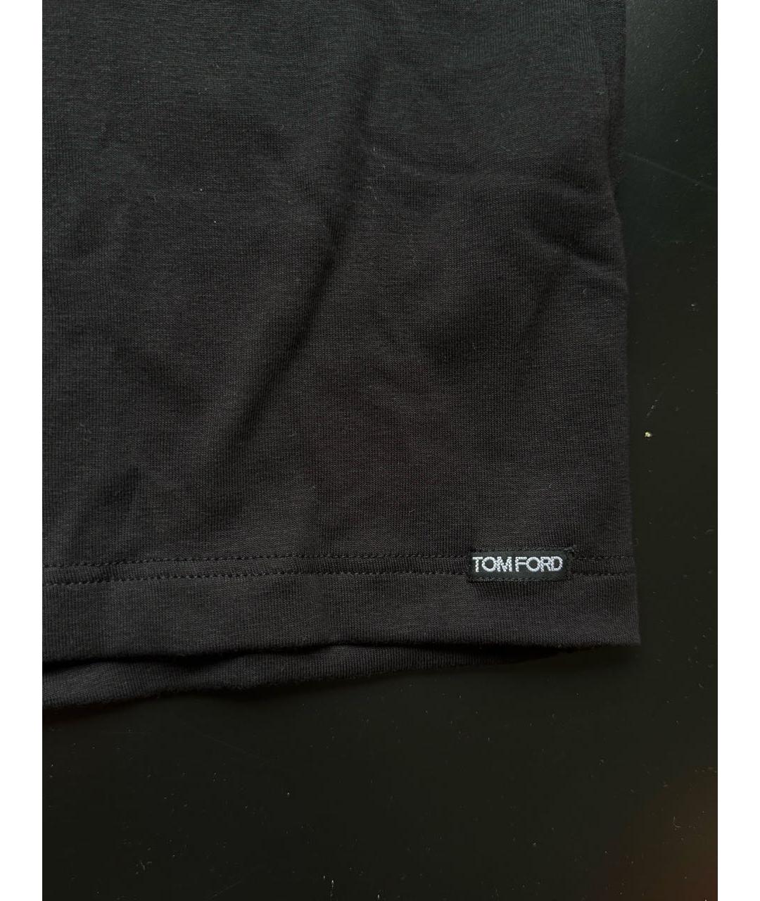 TOM FORD Черная хлопковая футболка, фото 2