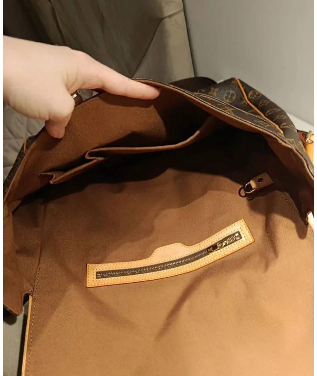 LOUIS VUITTON Коричневая сумка на плечо из канвы, фото 5