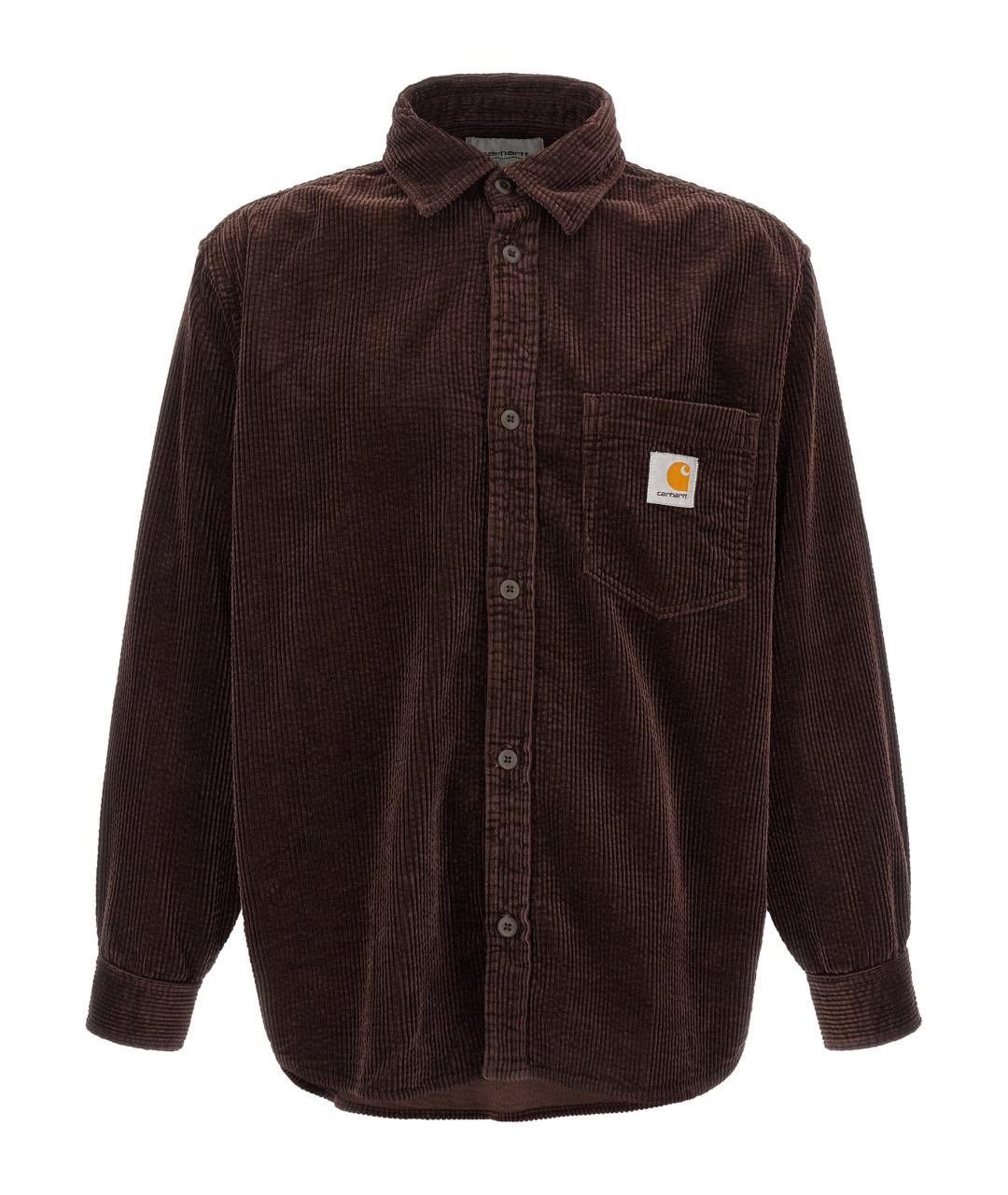 CARHARTT WIP Коричневая хлопковая кэжуал рубашка, фото 1