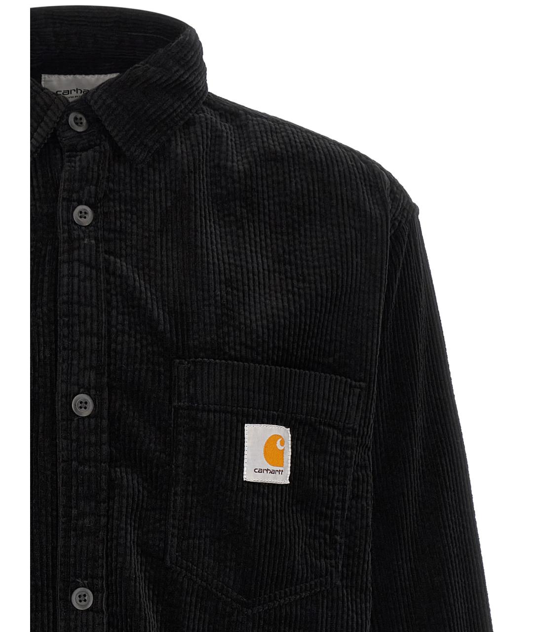 CARHARTT WIP Черная хлопковая кэжуал рубашка, фото 3