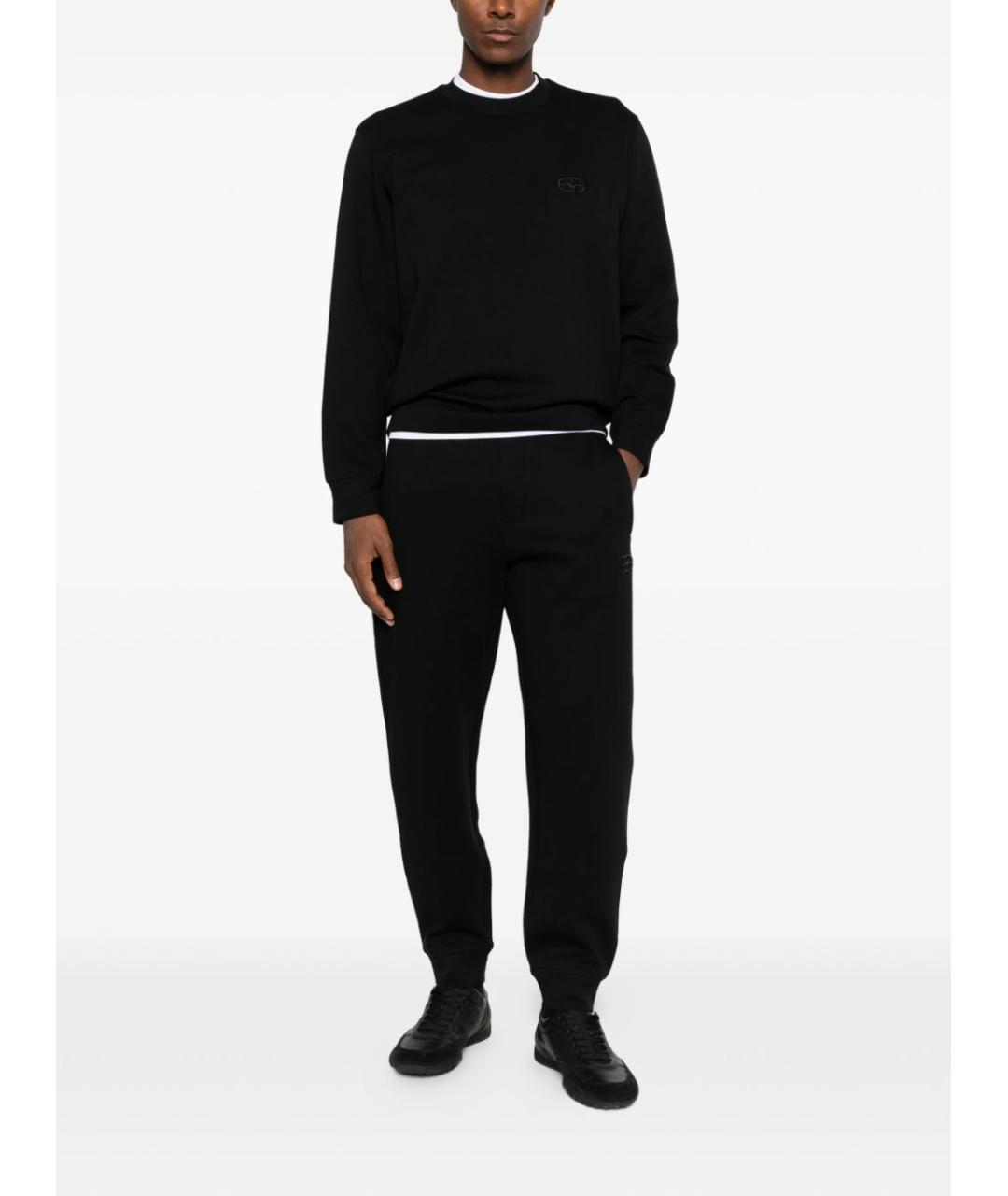 EMPORIO ARMANI Черные хлопковые повседневные брюки, фото 3