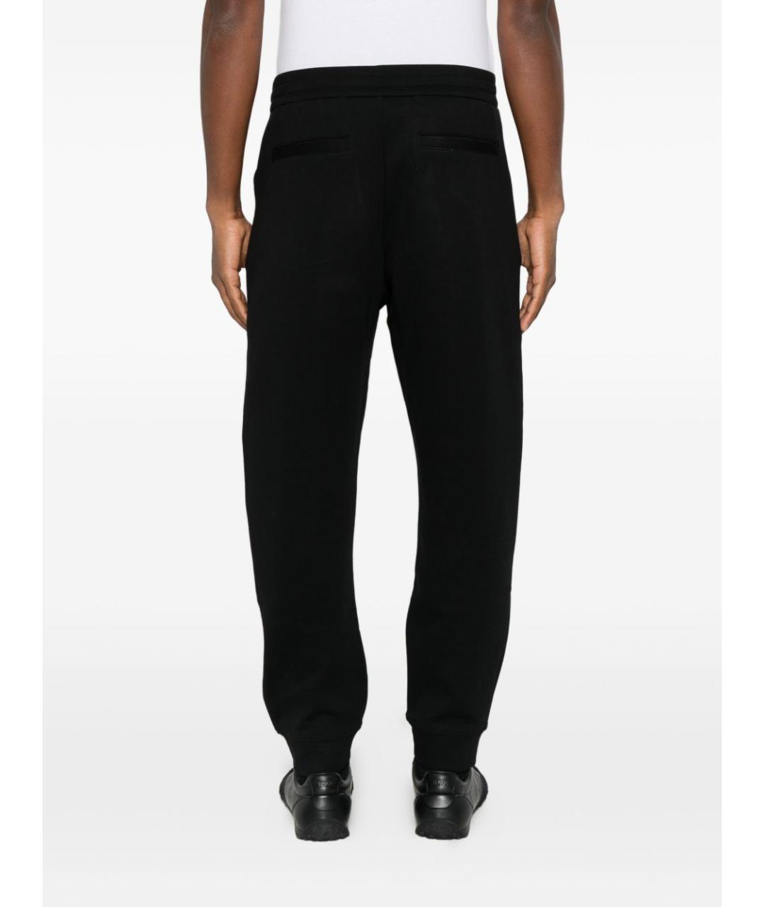 EMPORIO ARMANI Черные хлопковые повседневные брюки, фото 2