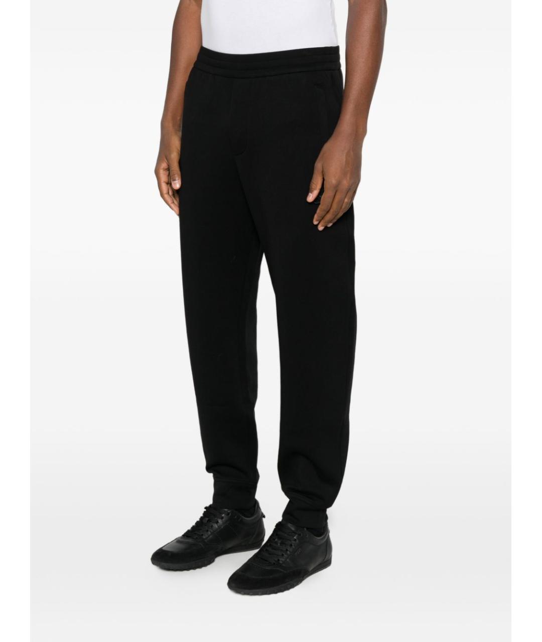 EMPORIO ARMANI Черные хлопковые повседневные брюки, фото 5