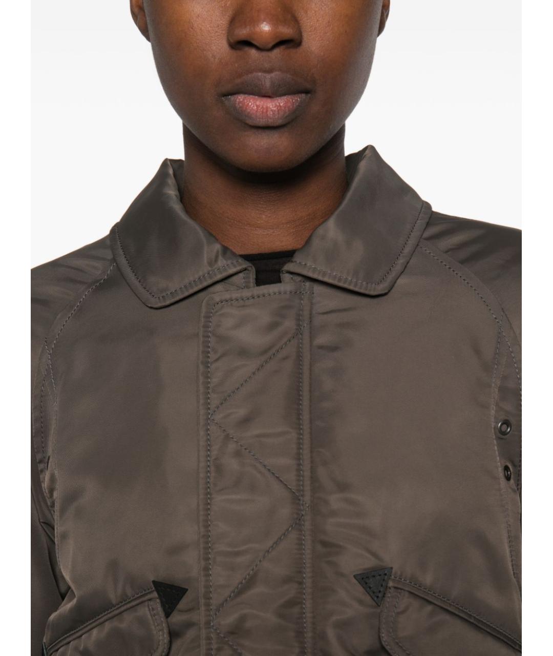 MM6 MAISON MARGIELA Серая полиамидовая куртка, фото 4