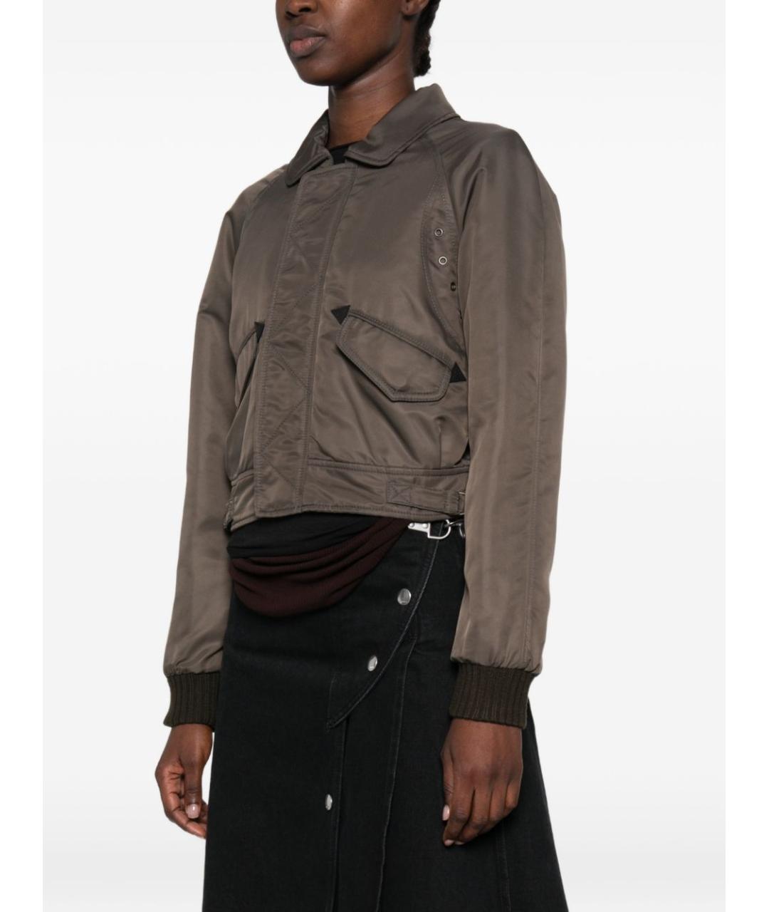MM6 MAISON MARGIELA Серая полиамидовая куртка, фото 2