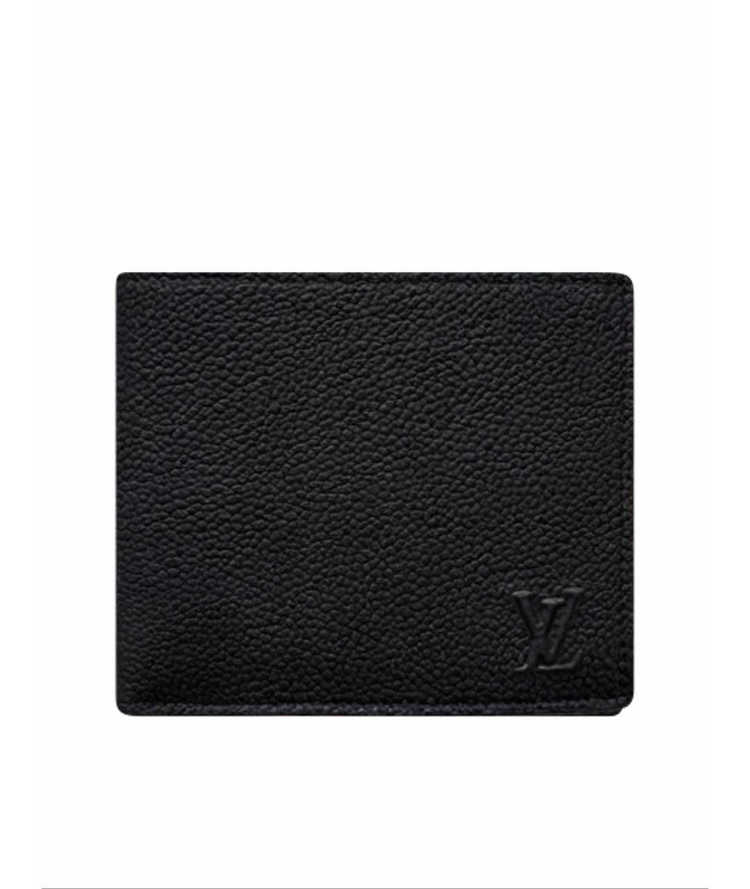LOUIS VUITTON Черный кожаный кошелек, фото 1