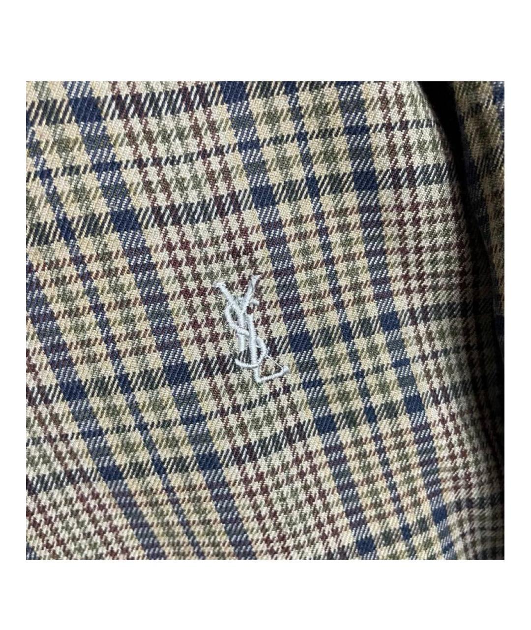 SAINT LAURENT Коричневая шерстяная куртка, фото 4