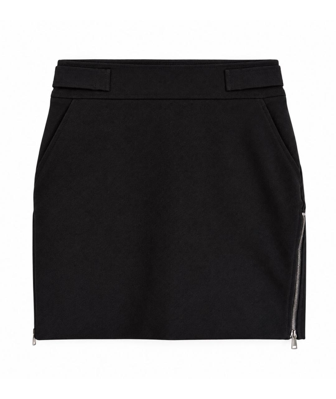 MAX MARA Черная шерстяная юбка мини, фото 7