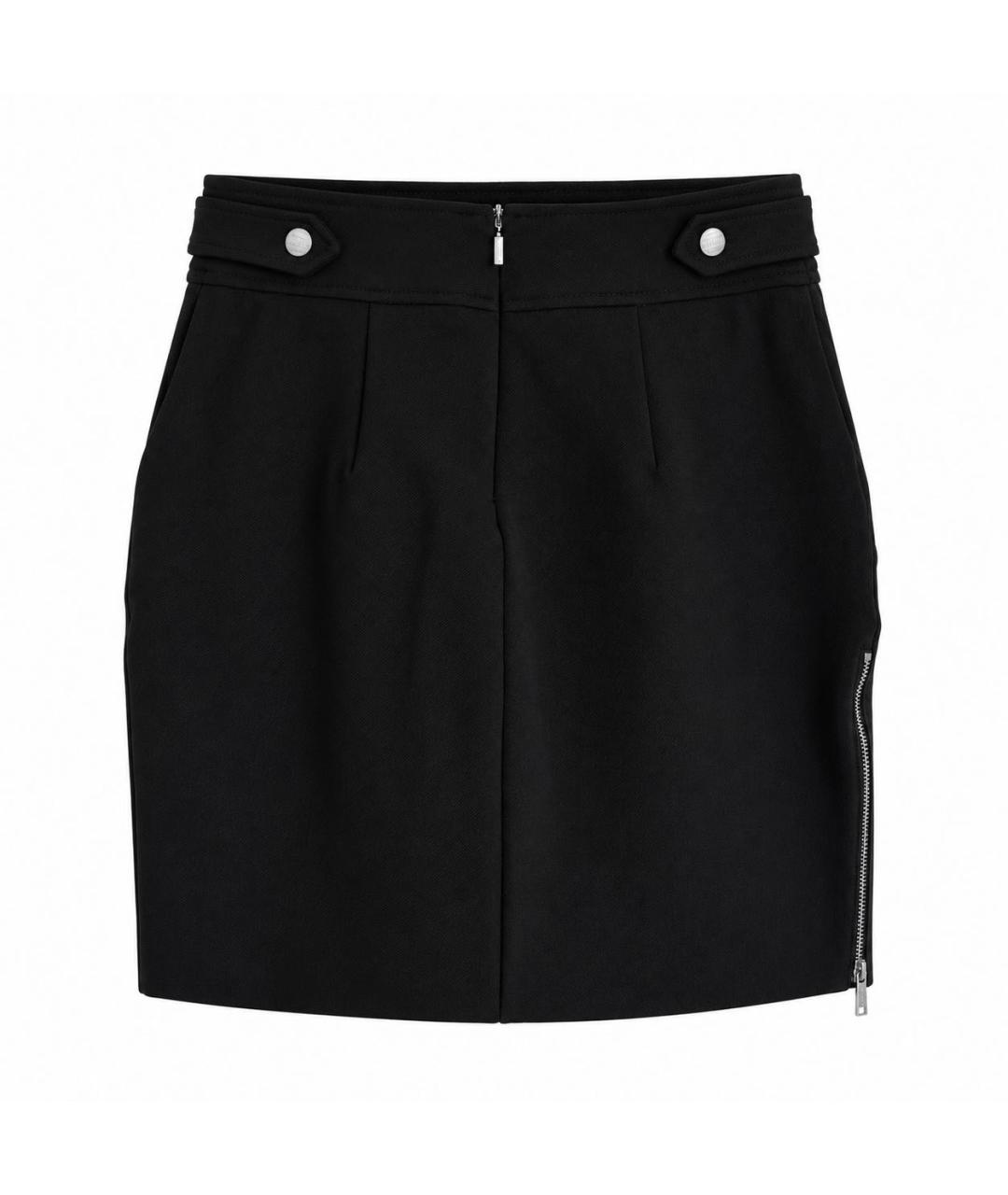 MAX MARA Черная шерстяная юбка мини, фото 2