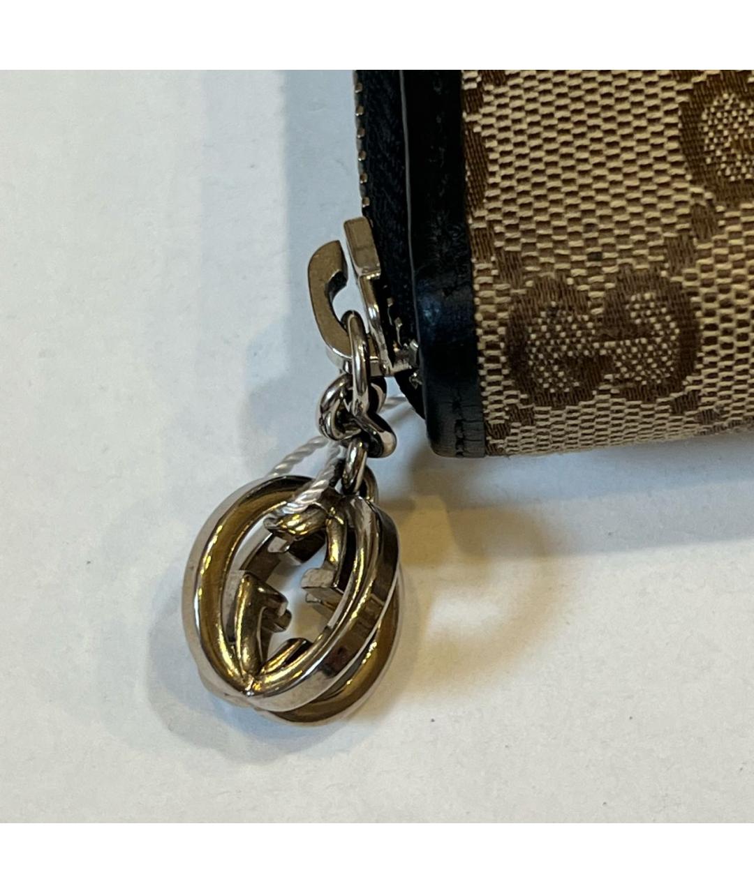 GUCCI Бежевый кожаный кошелек, фото 3