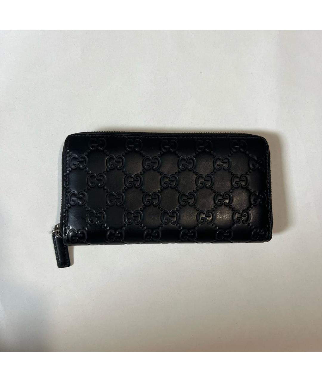 GUCCI Черный кожаный кошелек, фото 6