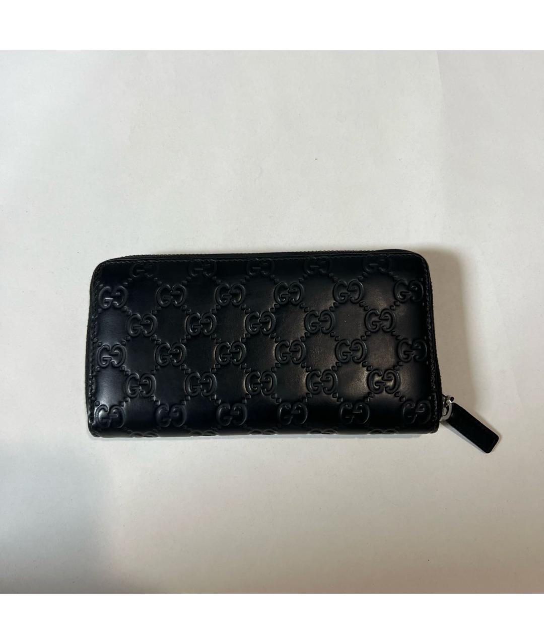GUCCI Черный кожаный кошелек, фото 2