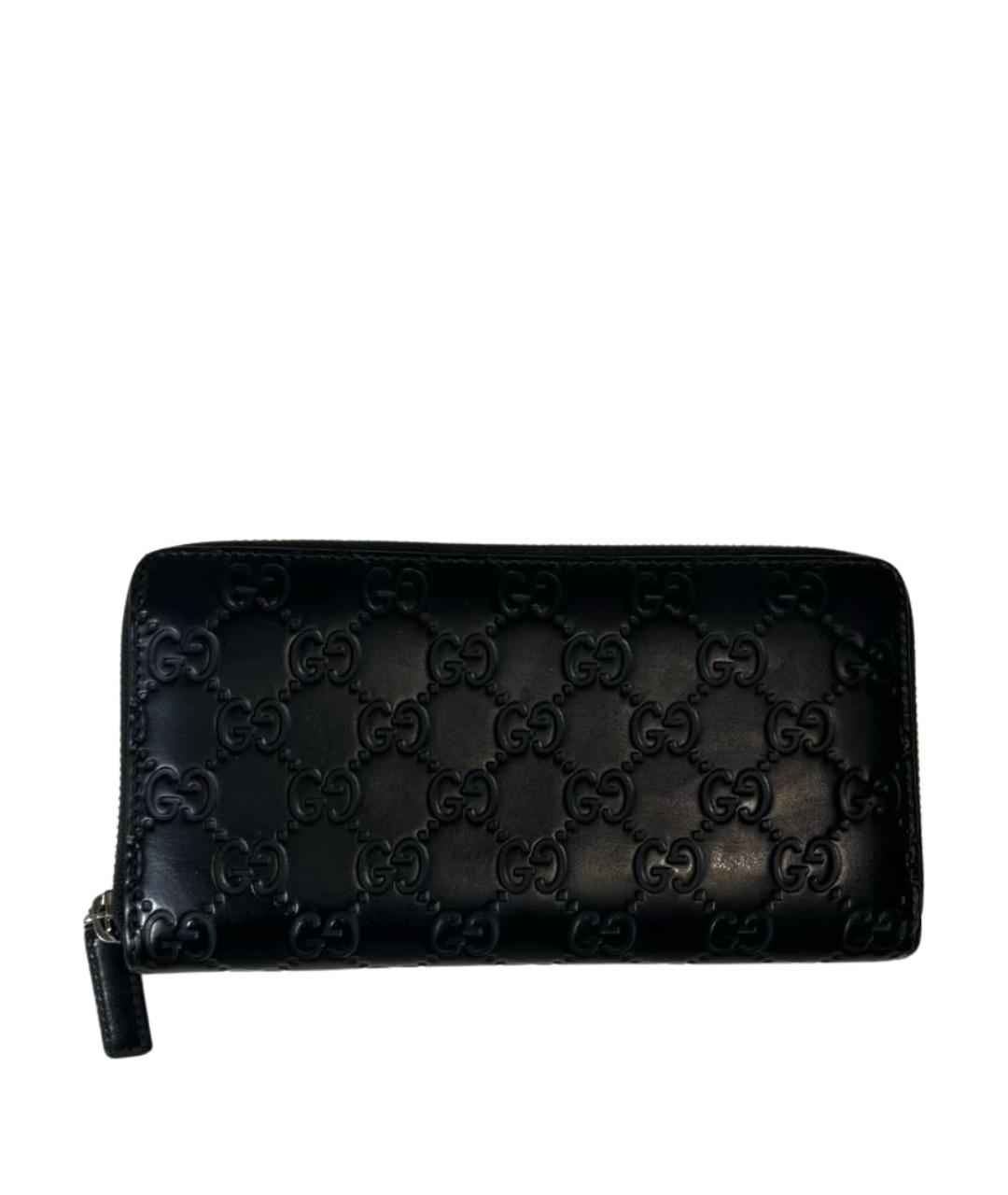 GUCCI Черный кожаный кошелек, фото 1