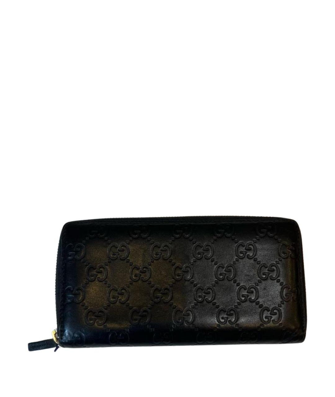 GUCCI Черный кожаный кошелек, фото 1