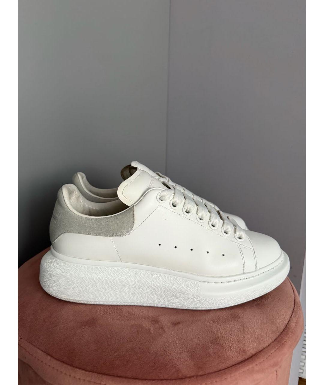 ALEXANDER MCQUEEN Белые кожаные кеды, фото 5