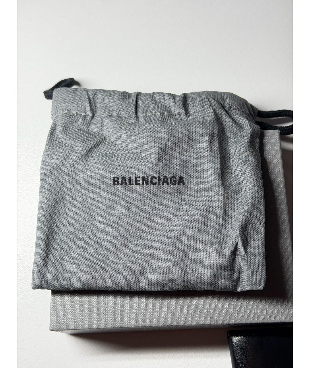 BALENCIAGA Черный кожаный кошелек, фото 7