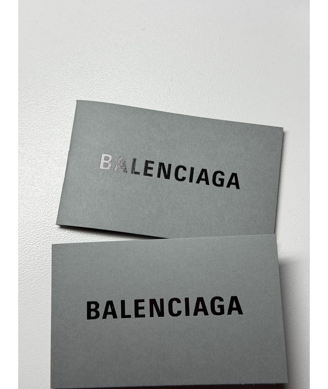 BALENCIAGA Черный кожаный кошелек, фото 8