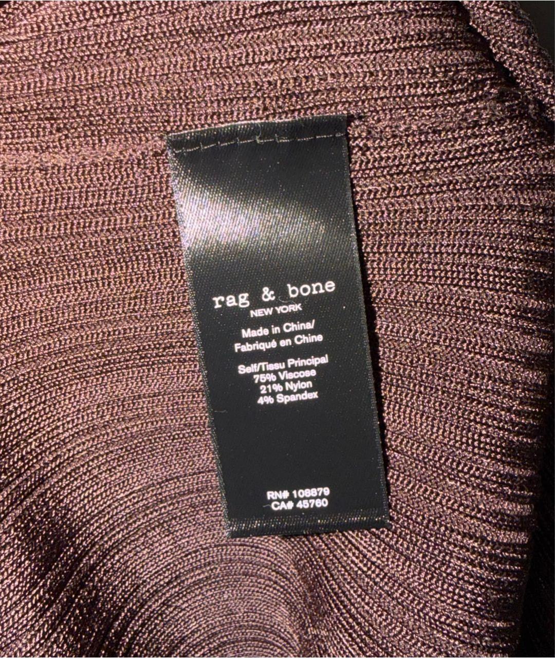 RAG & BONE Коричневое вискозное повседневное платье, фото 5