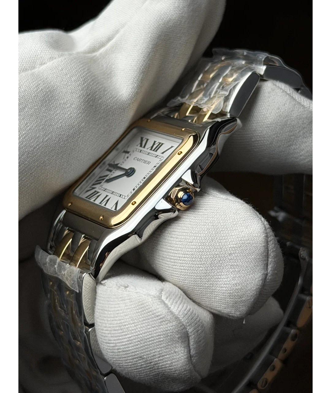 CARTIER Белые часы из желтого золота, фото 4