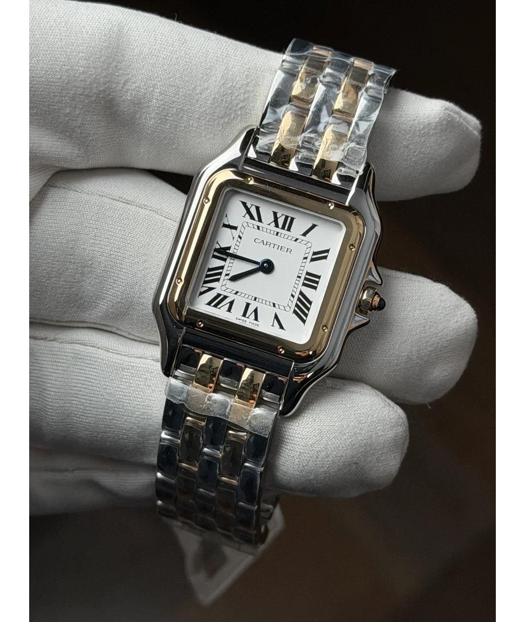 CARTIER Белые часы из желтого золота, фото 3