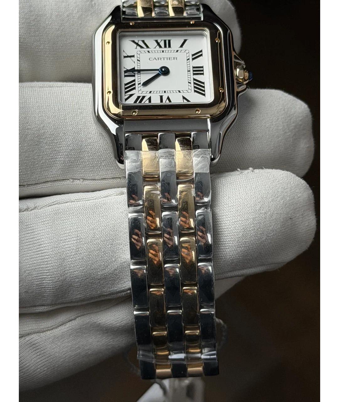 CARTIER Белые часы из желтого золота, фото 5