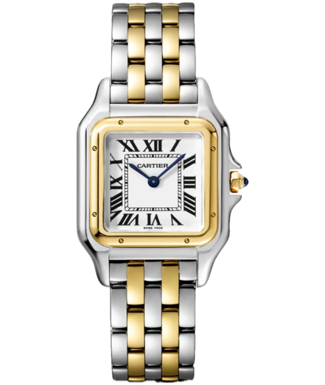 CARTIER Белые часы из желтого золота, фото 7