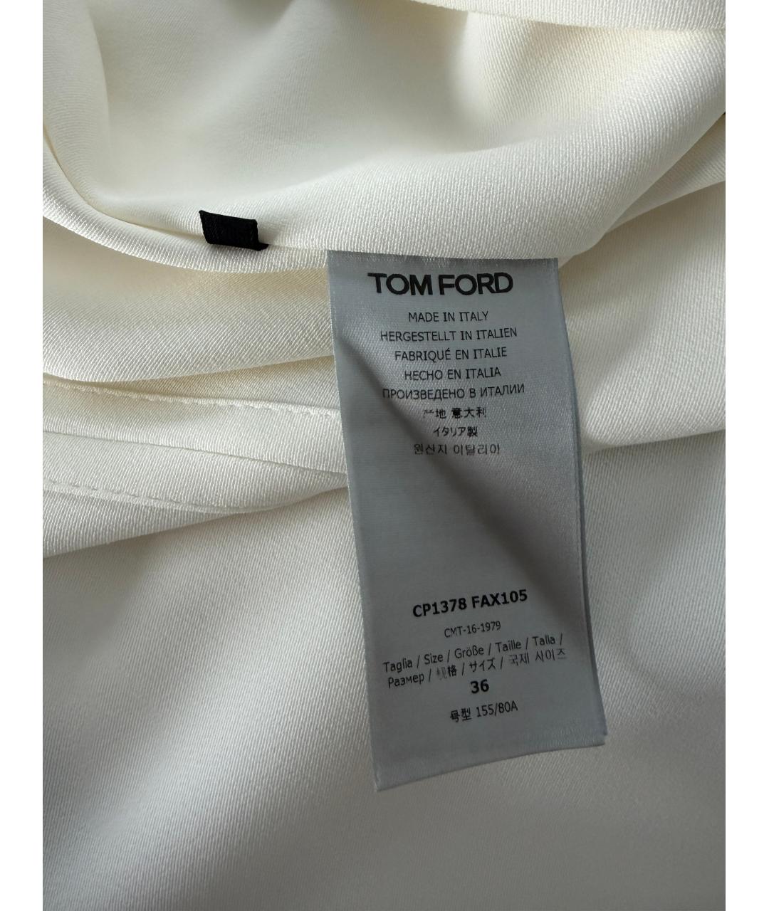 TOM FORD Белый полиэстеровый жакет/пиджак, фото 5