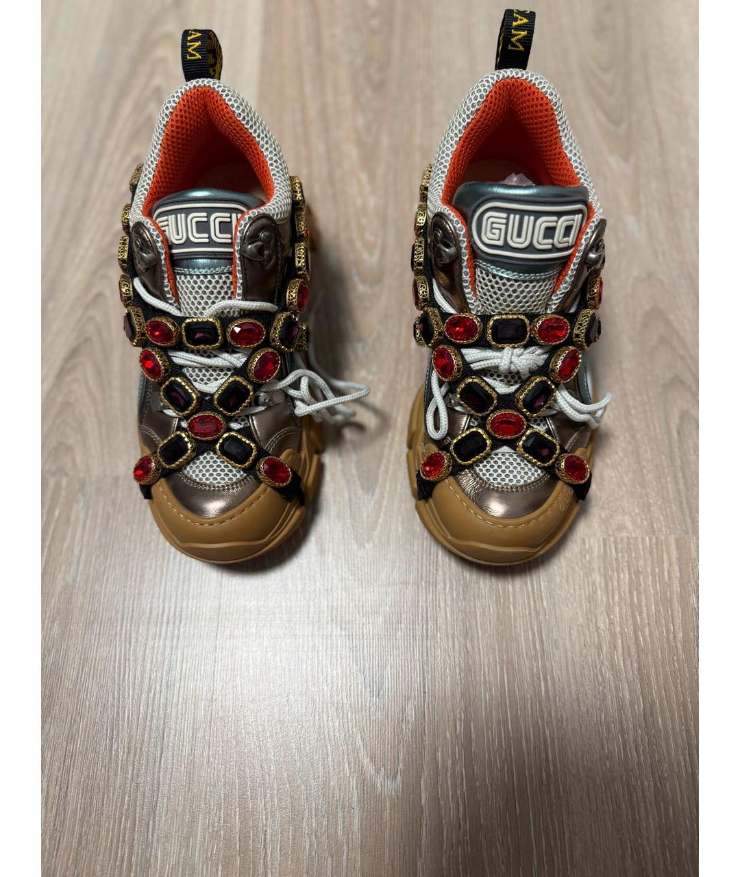 GUCCI Мульти кожаные кроссовки, фото 2