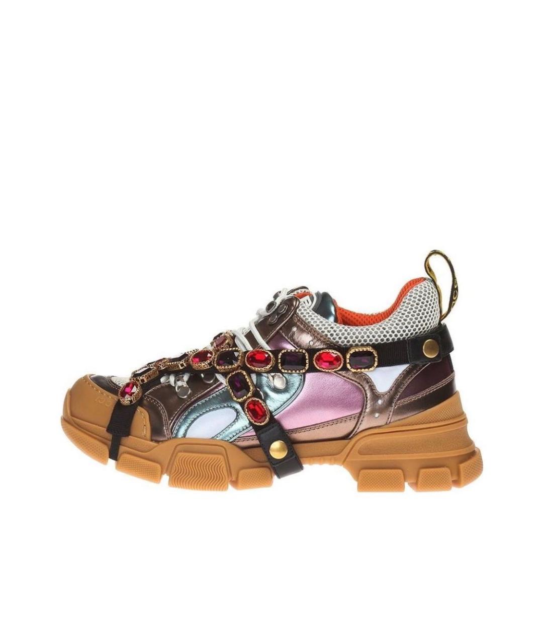 GUCCI Мульти кожаные кроссовки, фото 4