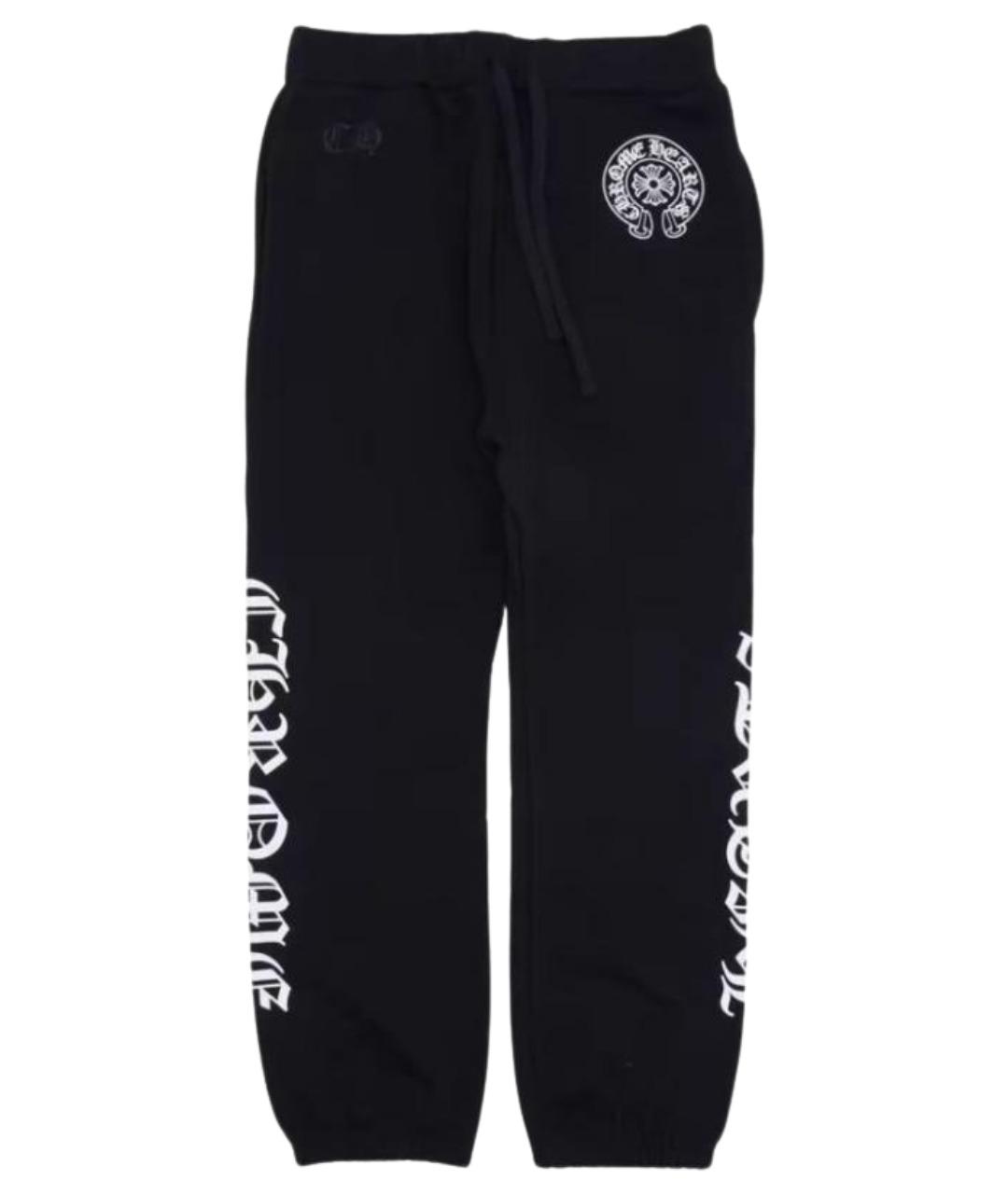 CHROME HEARTS Черные хлопковые повседневные брюки, фото 1