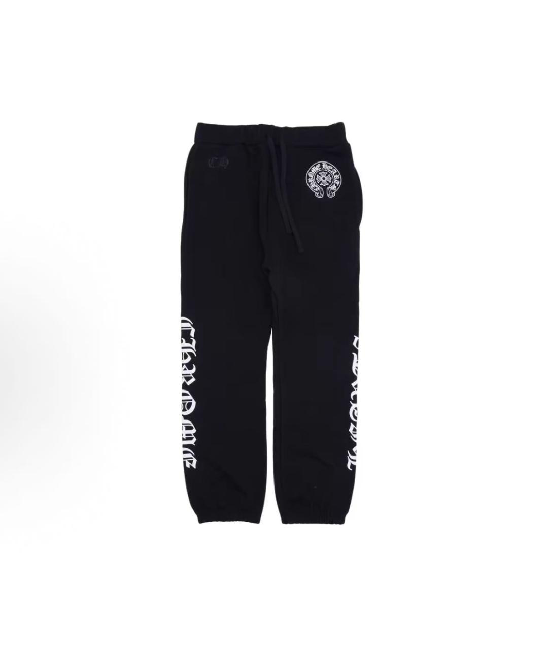 CHROME HEARTS Черные хлопковые повседневные брюки, фото 4