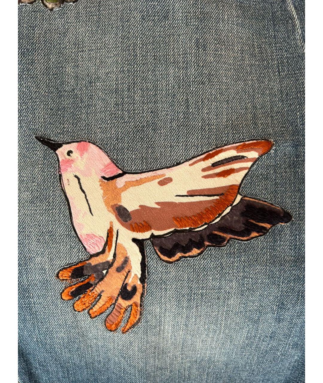 RED VALENTINO Синяя деним юбка миди, фото 4