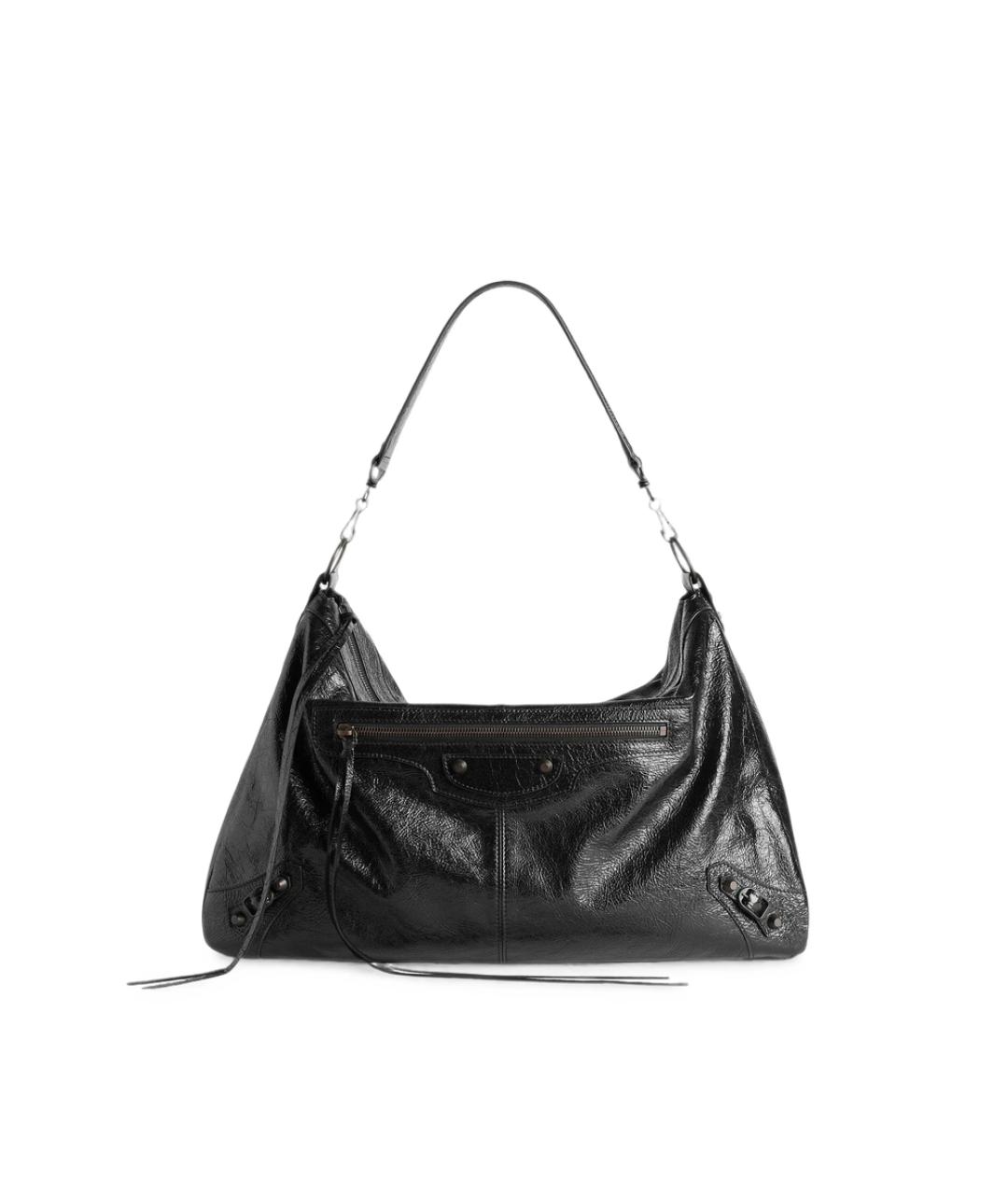 BALENCIAGA Черная кожаная сумка на плечо, фото 7
