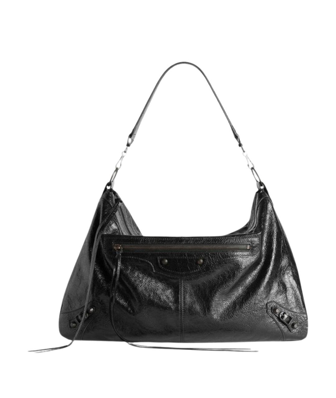 BALENCIAGA Черная кожаная сумка на плечо, фото 1